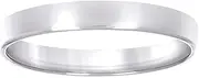 [JewelryWeb] 925 Sterling Silver Unisex 4mm Comfort Fit Flat Wedding Band Ring Jewelry for Women - Ring Size Options: 10 11 12 6 7 8 9