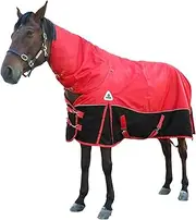McBecdy 1680D Waterproof Horse Turnout Blanket with Detachable Neck/Thickened Outer 400g (6'9)
