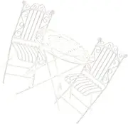 ERINGOGO 1 Set of 1:12 Scale Mini Table Chair Iron Decor Chic and Safe for Home DIY Use