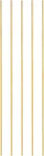 uxcell 5 Pcs Brass Round Rod, 3mm x 12" Lathe Bar Stock H62 Brass Round Stock for DIY Craft Making Hardware Novelty Model Car Plane Boat Ship, Copper