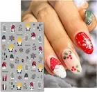 Nail Art Stickers Christmas Tree Snowflakes Gnome Gonk Fern Mistletoe (990)