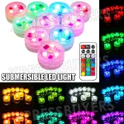 Submersible LED Light Mini Waterproof Tea Light Multicolor Fish Tank Lamp Remote