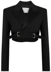 Dion Lee Interlock Cropped Blazer - Black - 8 (UK8 / S) 8 (UK8 / S)