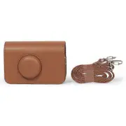 2025 Full Body Leather Camera Case Bag with Strap For Kodak EKTAR H35 / F501 / F9 Brown