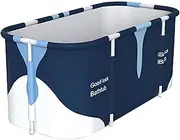 Portable Bathtub Foldable Adult Bathtub Foldable Freestanding Bathtub SPA Foldable Bath for Adults Kids, Sauna Steam Bath Water Bucket for Adults 140 x 55 x 60 CM