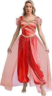 [Yihuimin] Woman Arabian Princess Costume Off Shoulder Harem Overall Jumpsuits Belly Dancewear