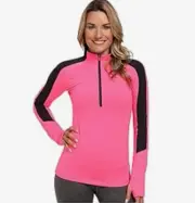 adidas Climawarm Tech Fit 1/2 Zip Sweatshirt Long Sleeve Fleece Jacket Pink Sz L