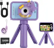 Kids Camera with Tripods, Kids Digital Video Camera, Toddler Camera with 32GB Ca