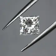 14K Gold 1.23 ct Princess Cut Diamond Solitaire Engagement Ring I SI2