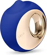 LELO ORA 3 Oral Pleasure Massager, Tongue Licking Toy for Woman Sensual Small Vibrator Personal Stimulator for Oral Sex, Midnight Blue