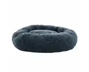 i.Pet Pet Bed Dog Cat 90cm Large Calming Soft Plush Bed Dark Grey