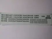 DM Custom Decals 1989 HO "McCreary Country Railroad" ~ TS