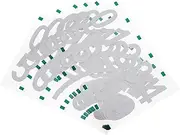 LALAFINA 6 Sets Fluorescent Number Stickers for Mailboxes and Bins Reflective Address Decals Weeding Number Stickers for Outdoor Use Nighttime Visibility