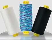 [Gütermann] Mara 120 3-Thread Sewing Set 1000mtr/1093yd per Bobbin Sew-All Polyester Thread Black and White and Multicolour 9957