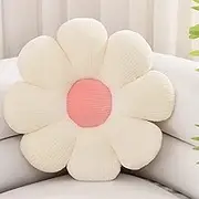 Flower Pillows, Daisy Flower Throw Pillow, Cute Flower Shaped Pillow Seating Cushion, Aesthetic Flower Decorative Pillows for Sofa Couch Bed Room Décor, Green 15.7"