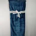 Lucky Brand 50x70 Plush Throw Soft Warm Blanket Solid Key Largo Blue