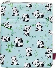 Book Sleeve Panda Book Protector, Book Covers for Paperbacks, Washable Fabric, Book Sleeves with Zipper, Medium 11 Inch X 8.7 Inch Bookish Gift