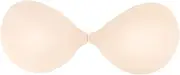 [Voxshe] Self Adhesive Silicone Bra for Women Push Up Bra Strapless Sticky Invisible Bra Reusable Bra for Swimsuits and Backless Dresses, Skin Tone