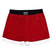 [FEESHOW] Mens Santa Hat Design G-String Thongs Fantasy Novelty Gift Secret Santa Bikini Xmas Christmas Posing Pouch Thong