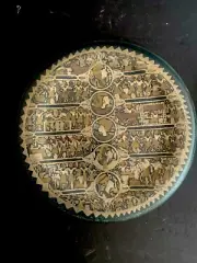 Vintage Egypt Royalty Pharaoh Nefertiti Handmade Metal Plate Wall Hanging New