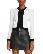 Alice and Olivia Trina Cable Cropped Cardigan