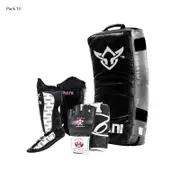 CURVED KICK SHIELD, SHIN AND STEPS & MMA GLOVES