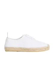 jute-sole lace-up sneakers 36,37,36.5 white
