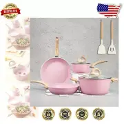 Stylish PFAS-Free Non-Stick 12 Pcs Ceramic Cookware Set - Induction Compatible