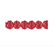 Offray Burton & Burton Ribbon #40 Eros 250 Red Roses 2 1/2"x10 Yds Polyester New