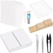 Rustark 114Pcs Making Insect Specimen Tools Kit Insect Pinning Kit with Insect Pinning Block Insect Pins Wings Pressing Paper Insect Pinning Board Entomology Supplies for Bugs Collection Science