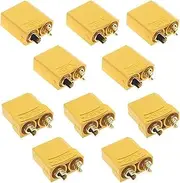 5 Pair XT-90 Plug Male Female Connector Adapter XT90 Male Female Bullet Connectors Plugs Replacement for RC Lipo Battery Car Airplane Helicopter Plastic