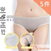 在飛比找momo購物網優惠-【Kosmiya】薄款透明網紗低腰內褲(五件組M/L/XL)