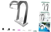 S-Shape Waterfall Spillway Ground Pool Fountain, Transparent Acrylic Outdoor