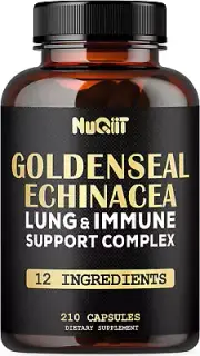 210 Capsules - 1000Mg Goldenseal Root Capsule with Panax Ginseng Root, Bromelain