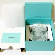 Tiffany & Co. Bow Ribbon Crystal Glass Cup Elegant 215ml in Blue Gift Box New