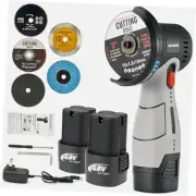 Angle Grinder Tool, Cordless Mini Angle Grinder Brushed with 2pcs 16.8V