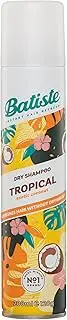 Batiste Tropical Dry Shampoo 200mL - Fruity & Earthy Scent, Instantly Revitalise & Refresh Oily Hair, Non-Drying Formula, Adds Volume & Style, Travel-Friendly, Ideal for All Hair Types & Quick Results