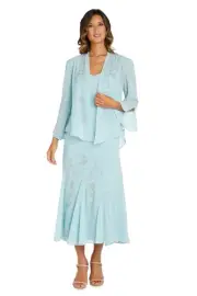 R&M Richards Women's Plus Size Beaded Jacket Dress - Mother of The Bride Dresses