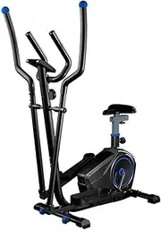 Magnetic Elliptical Trainer Exercise Machine Heavy Duty Cross Crank Driven and Programmable Monitor for Home Fitness Cardio Training Workout Portable