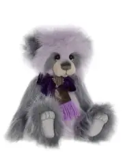 Charlie Bears Dana | 2023 Teddy Bear Long Plush Fur Purple Cute - MFN