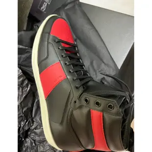 Saint Laurent Paris sl10h 聖羅蘭 YSL SLP   高筒 球鞋 黑紅 全新 運動鞋(現貨）