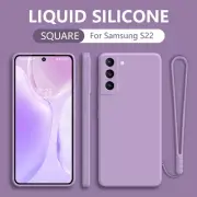 Lanyard Liquid Silicone Case Cover For Samsung S20 FE S21 S22 S23 Ultra A52 A54