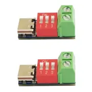 2PCS Type-C PD QC Trigger 5V-20V DC Adjustable Voltage Module Dial7091