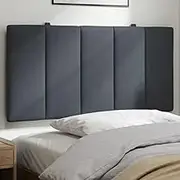 Hanko 107 cm Dark Grey Velvet Headboard Cushion for King Single Beds, Wall Mounted or Frame Attachment
