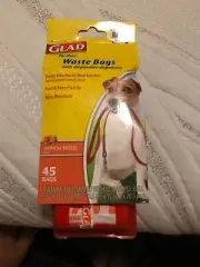 Glad For Pets Tropical Breeze Scent Waste Bags With Disposable Dispensers, 45