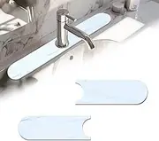 Marakruki Kitchen Sink Faucet Mat, Sink Faucet Mat, Stone Faucet Drying Tray, 60*10CM Kitchen Sink Splash Guard, Quick-Drying Kitchen Sink Stone Tray, Diatomite Stone Kitchen Drying Tray