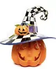 MACKENZIE CHILDS FORTUNE TELLER HAPPY JACK PUMPKIN HALLOWEEN
