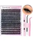 Pawotence Lash Extension Kit DIY 280pcs Individual Lash Clusters Kit 40D 12-18