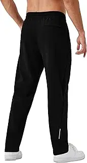 [Yuerlian] Men's Yoga Sweatpants Athletic Lounge Pants Open Bottom Casual Pants for Men with Pockets