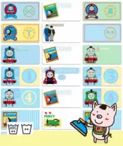 42 Personalized Kids Name Iron On Fabric Labels Stickers - Thomas & Friends